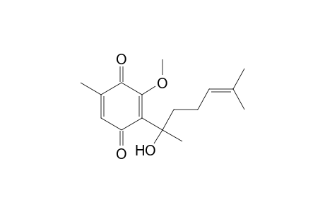 3-(2-hydroxy-6-methyl-5-hepten-2-yl)-2-methoxy-6-methyl-1,4-benzoquinone