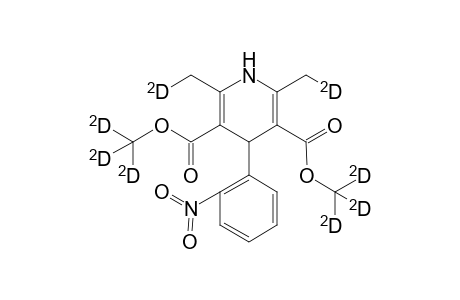 Mixture of bis(Trideuteromethyl) 1,4-dihydro-2,6-(CD3)2-4-(2-NO2-phenyl)-3,5-pyridinedicarboxylate with hexa- and hepta-deuterated compounds