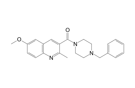 (4-benzylpiperazin-1-yl)-(6-methoxy-2-methyl-3-quinolyl)methanone
