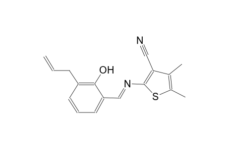 3-thiophenecarbonitrile, 2-[[(E)-[2-hydroxy-3-(2-propenyl)phenyl]methylidene]amino]-4,5-dimethyl-