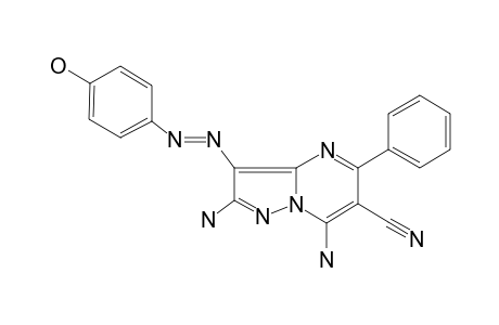 2,5-DIAMINO-3-(4-HYDROXYPHENYLAZO)-7-PHENYL-PYRAZOLO-[1,5-A]-PYRIMIDINE-6-CARBONITRILE