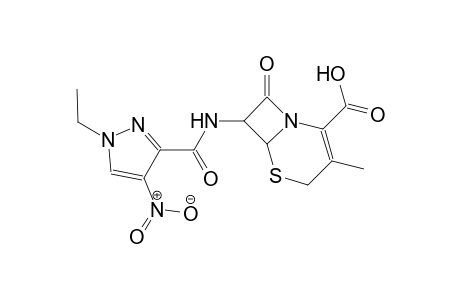 7-{[(1-ethyl-4-nitro-1H-pyrazol-3-yl)carbonyl]amino}-3-methyl-8-oxo-5-thia-1-azabicyclo[4.2.0]oct-2-ene-2-carboxylic acid