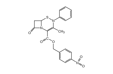 3-methyl-8-oxo-4-phenyl-5-thia-1,4-diazabicyclo[4.2.0]oct-2-ene-2-carboxylic acid, p-nitrobenzyl ester