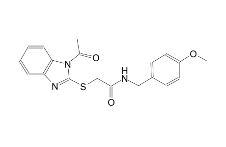 2-[(1-acetyl-1H-benzimidazol-2-yl)sulfanyl]-N-(4-methoxybenzyl)acetamide
