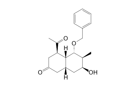 (4R,4aR,5S,6S,7S,8aR)-4-acetyl-5-benzoxy-7-hydroxy-6-methyl-decalin-2-one