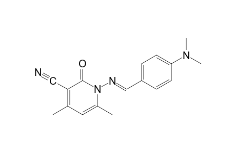 1,2-dihydro-4,6-dimethyl-1-{[p-(dimethylamino)benzylidene]amino}-2-oxonicotinonitrile