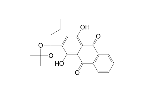 9,10-Anthracenedione, 1,4-dihydroxy-2-(2,2,6-trimethyl-1,3-dioxan-4-yl)-, cis-