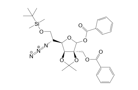 5-Azido-1-O-benzoyl-2-C-benzoyloxymethyl-6-O-(tert-butyldimethyl)silyl-5-deoxy-2,3-O-isopropylidene-L-gulofuranose