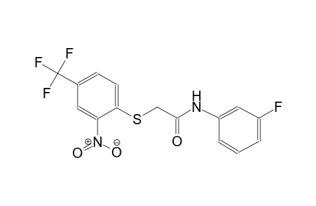 N-(3-Fluorophenyl)-2-([2-nitro-4-(trifluoromethyl)phenyl]sulfanyl)acetamide