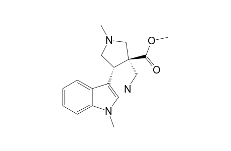(+/-)-METHYL-(3R,4S)-3-(AMINOMETHYL)-1-METHYL-4-(1-METHYL-1H-INDOL-3-YL)-PYRROLIDINE-3-CARBOXYLATE