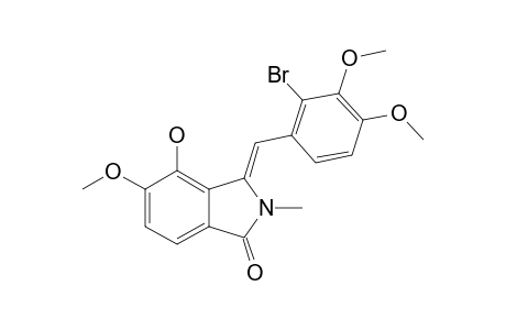 (Z)-3-(2-BROMO-3,4-DIMETHOXY-BENZYLIDENE)-4-HYDROXY-5-METHOXY-2-METHYL-2,3-DIHYDRO-1H-ISOINDOL-1-ONE