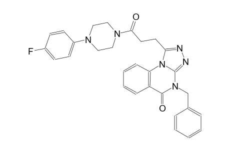 [1,2,4]triazolo[4,3-a]quinazolin-5(4H)-one, 1-[3-[4-(4-fluorophenyl)-1-piperazinyl]-3-oxopropyl]-4-(phenylmethyl)-