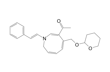 Ethanone, 1-[1,8-dihydro-1-(2-phenylethenyl)-4-[[(tetrahydro-2H-pyran-2-yl)oxy]methyl]-3-azocinyl]-