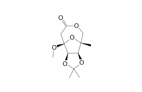 (1S*,2R*,6S*,7R*)-1-Methoxy-4,4,7-trimethyl-3,5,9,12-tetraoxatricyclo[5.4.1.0(2,6)]dodecan-10-one