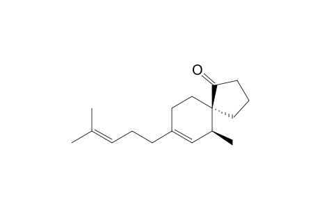 (5R*,6S*)-6-Methyl-8-(4'-methylpent-3'-enyl)spiro[4.5]dec-7-en-1-one