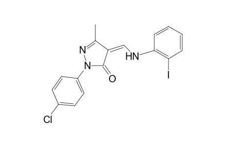(4Z)-2-(4-chlorophenyl)-4-[(2-iodoanilino)methylene]-5-methyl-2-pyrazolin-3-one
