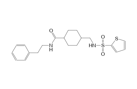 N-(2-phenylethyl)-4-{[(2-thienylsulfonyl)amino]methyl}cyclohexanecarboxamide