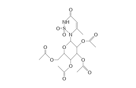 5-Methyl-6-(2,3,4,6-tetra-O-acetyl-B-D-glucopyranosyl)-1,2,6-thiadiazin-3(2H)-one 1,1-dioxide