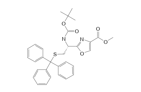 METHYL-(R)-2-[1-(TERT.-BUTOXYCARBONYLAMINO)-2-(TRITYLTHIO)-ETHYL]-OXAZOLE-4-CARBOXYLATE