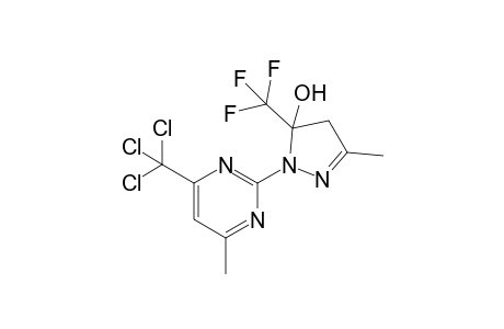 5-Methyl-2-[4-methyl-6-(trichloromethyl)-2-pyrimidinyl]-3-(trifluoromethyl)-4H-pyrazol-3-ol