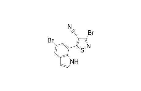 3-Bromo-5-(5-bromoindol-7-yl)isothiazole-4-carbonitrile