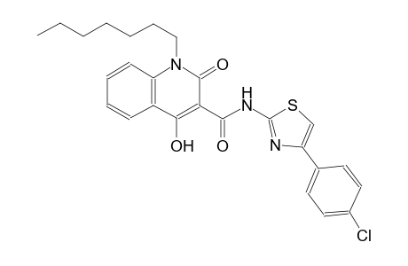 N-[4-(4-chlorophenyl)-1,3-thiazol-2-yl]-1-heptyl-4-hydroxy-2-oxo-1,2-dihydro-3-quinolinecarboxamide
