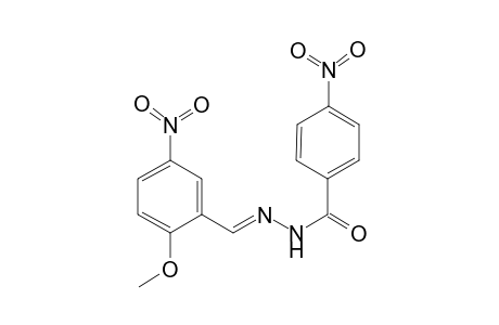 Benzohydrazide, 4-nitro-N2-(2-methoxy-5-nitrobenzylideno)-