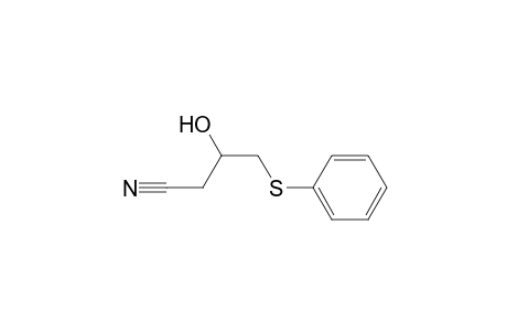 3-Hydroxy-4-(phenylthio)butanenitrile