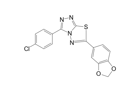 [1,2,4]Triazolo[3,4-b][1,3,4]thiadiazole, 6-(1,3-benzodioxol-5-yl)-3-(4-chlorophenyl)-