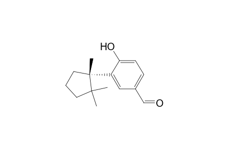 4-Hydroxy-3-[(1S)-1,2,2-trimethylcyclopentyl]benzaldehyde (,alpha.-formylherbertenol)
