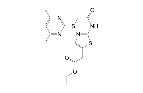 ethyl [2-({[(4,6-dimethyl-2-pyrimidinyl)sulfanyl]acetyl}amino)-1,3-thiazol-5-yl]acetate