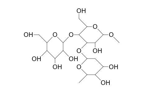 Methyl <B-D-glucopyranosyl(1->4)>-<A-L-fucopyranosyl(1->3)>-A-D-galactopyranoside