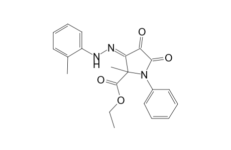 Pyrrolidine-2-carboxylic acid, 2-methyl-3-(2-methylphenylhydrazono)-4,5-dioxo-1-phenyl-, ethyl ester