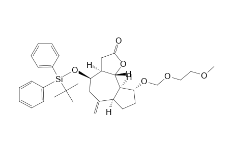 Azuleno[4,5-b]furan-2(3H)-one, 4-[[(1,1-dimethylethyl)diphenylsilyl]oxy]decahydro-9-[(2-methoxyethoxy)methoxy]-6-methylene-, (3a.alpha.,4.alpha.,6a.alpha.,9.beta.,9a.alpha.,9b.beta.)-(.+-.)-