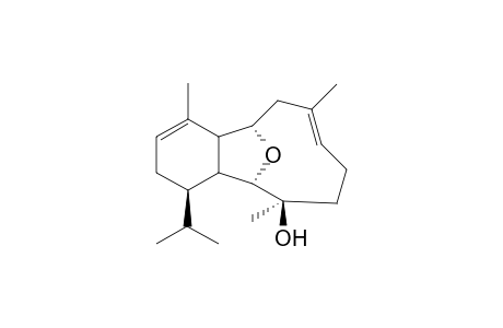 1,5-Dimethyl-5-hydroxy-8-isopropyl-11-methylene-13,6-(epoxy)-cyclohexano[7,8-b]cyclodec-1-ene