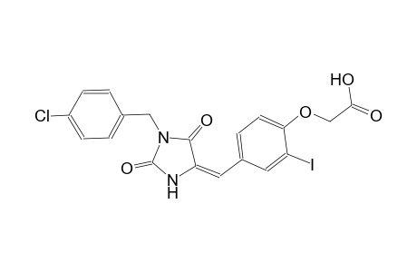(4-{(E)-[1-(4-chlorobenzyl)-2,5-dioxo-4-imidazolidinylidene]methyl}-2-iodophenoxy)acetic acid
