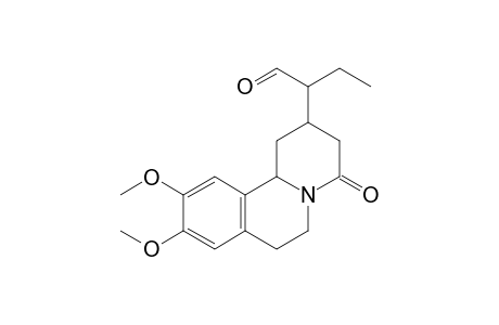 2-(9,10-Dimethoxy-4-oxo-1,3,4,6,7,11b-hexahydro-2H-pyrido[2,1-a]isoquinoline-2-yl)butyraldehyde