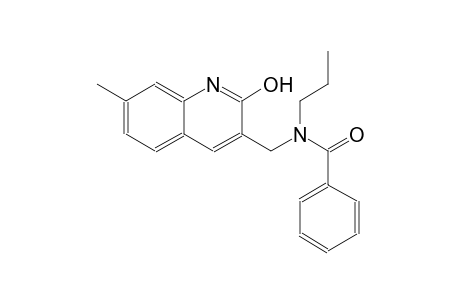 N-[(2-hydroxy-7-methyl-3-quinolinyl)methyl]-N-propylbenzamide