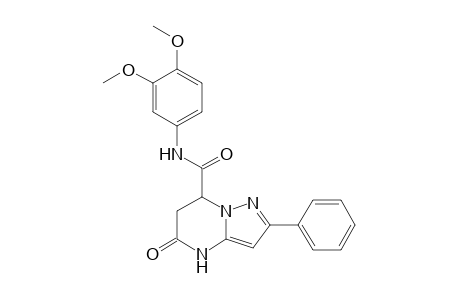 N-(3,4-Dimethoxyphenyl)-5-oxo-2-phenyl-4,5,6,7-tetrahydropyrazolo[1,5-a]pyrimidine-7-carboxamide