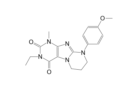 3-ethyl-9-(4-methoxyphenyl)-1-methyl-6,7,8,9-tetrahydropyrimido[2,1-f]purine-2,4(1H,3H)-dione