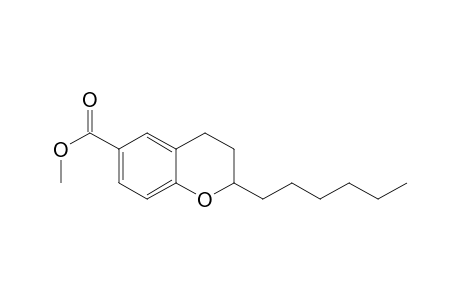 2-Hexyl-3,4-dihydro-2H-1-benzopyran-6-carboxylic acid methyl ester