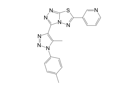 3-(5-Methyl-1-(p-tolyl)-1H-1,2,3-triazol-4-yl)-6-(pyridin-3-yl)-[1,2,4]triazolo[3,4-b][1,3,4]thiadiazole