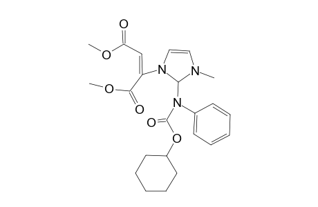 Dimethyl {3-methyl-2-[(cyclohexyloxycarbonyl)anilino]-2,3-dihydro-1H-imidazol-1-yl}-2-butenedioate