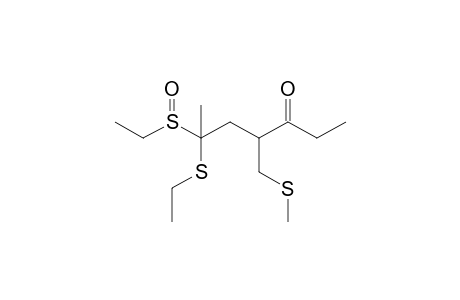 6-Ethylsulfanyl-6-ethylsulfinyl-4-(methylsulfanylmethyl)heptan-3-one