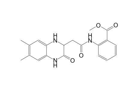 benzoic acid, 2-[[(1,2,3,4-tetrahydro-6,7-dimethyl-3-oxo-2-quinoxalinyl)acetyl]amino]-, methyl ester