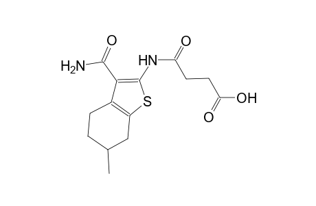 4-{[3-(aminocarbonyl)-6-methyl-4,5,6,7-tetrahydro-1-benzothien-2-yl]amino}-4-oxobutanoic acid