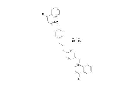 [1-[4-[3-[4-[(4-aminoquinolin-1-ium-1-yl)methyl]phenyl]propyl]benzyl]quinolin-1-ium-4-yl]amine dibromide