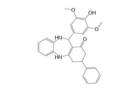 11-(4-Hydroxy-3,5-dimethoxyphenyl)-3-phenyl-2,3,4,5,10,11-hexahydro-1H-dibenzo[b,e][1,4]diazepin-1-one