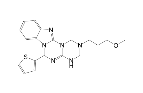 1H-[1,3,5]triazino[1',2':3,4][1,3,5]triazino[1,2-a]benzimidazole, 2,3,4,6-tetrahydro-2-(3-methoxypropyl)-6-(2-thienyl)-