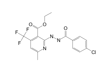 2-[N'-(4-chlorobenzoyl)hydrazino]-6-methyl-4-(trifluoromethyl)nicotinic acid ethyl ester